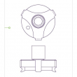 QLA Spring Clip Style Basket Adapter Hub for Agilent/VanKel, Distek, Detachable Threaded Shaft, 316 SS - BSKHUB-DK01 *OBSOLETE*