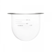 QLA 500mL Clear Glass Vessel, Agilent/VanKel compatible, Serialised - GLA500-01 (12-5060)