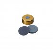 Shimadzu Vials, Gc, 20mm Magnetic Crimp Cap, Gold, 8mm Center Hole, Butyl, 100/Pk - 220-97331-90