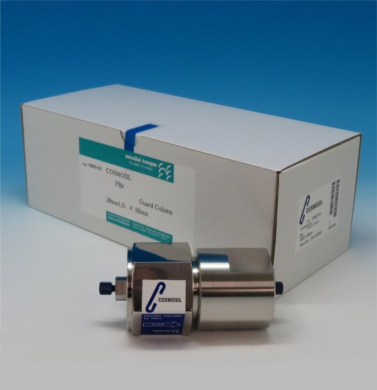 Nacalai Tesque COSMOSIL 5PBr Pentabromobenzyl Preparative HPLC Guard Column, 5 µm, 120 Å, 28 x 50 mm, 1/Pk - 12653-61 - Click Image to Close
