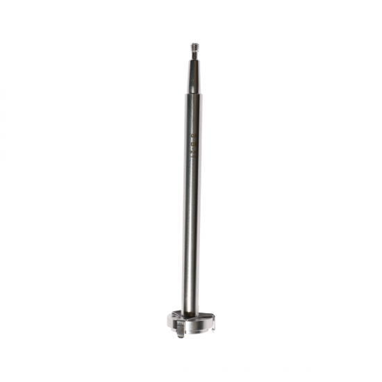 QLA UltraCenter Precision Tapered Spin ON/OFF Spring Clip Style Basket Shaft, 316 Stainless Steel, Serialised - SPNBSK-ASTM - Click Image to Close