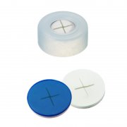 Shimadzu PE Snap Ring cap transparent 6 mm centre hole, soft version, Silicone/PTFE with cross-slit - 961-10030-30