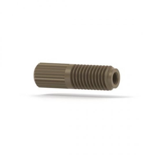 Upchurch Scientific Flangeless Nut for 1/16 inch OD Tubing, 1/4-28 Flat-Bottom, Headless Knurl, PPS, Natural, Single - P-286 - Click Image to Close