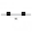 Glass Expansion Contour Flared End PVC Pump Tube 2tag 0.76mm ID Black/Black, 95mm (PKT 6) - 0.76-BLK-95-F-S, N8152407