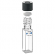 Hellma 117.100F-QS Sealable Fluorescence Cell for anaerobic applications, Open Screw Cap, Quartz SUPRASIL Glass, 200-2500 nm, 3500 ul, 10 x 10 mm Path Length, 1/Pk - 117100F-10-40