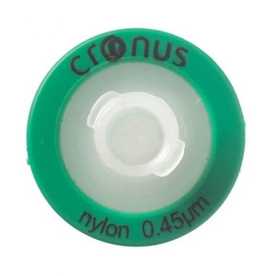 QLA 0.45 um Cronus Syringe Filters, Nylon, 13mm diameter, Colour-coded Green (Pack/100) - FFNN1345-100 - Click Image to Close