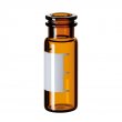 Shimadzu 1.5 ml snap ring vial wide opening with label, amber - 961-10020-13