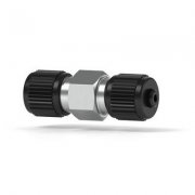 Upchurch Scientific VHP MicroTight Union Assembly for 360 um OD Tubing, 5 nL, 5/16-24 Coned, 0.15 mm Thru hole, SS, Single - UH-436