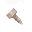 Upchurch Scientific MicroTight Nut Fitting for MicroTight Tubing Sleeves, 6-32 Coned, Standard Micro Knurl, PEEK, Natural, Single - F-125