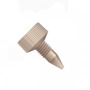 Upchurch Scientific MicroTight Nut Fitting for MicroTight Tubing Sleeves, 6-32 Coned, Standard Micro Knurl, PEEK, Natural, Single - F-125