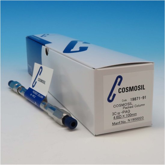 Nacalai Tesque COSMOSIL 3C18-PAQ Analytical HPLC Column, 3 µm, 120 Å, 4.6 x 100 mm, 1/Pk - 19871-91 - Click Image to Close