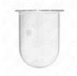 QLA 400mL Clear Glass Vessel, Erweka compatible, Serialised - GLA400-EW