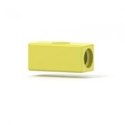 Upchurch Scientific English Threaded Adapter Body, 10-32 Coned Female to M6 Flat-Bottom Female Thread, 0.020 inch Thru-hole, ETFE, Yellow, Single - P-621