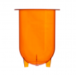 QLA 1000mL Amber Plastic Footed Vessel, Pharmatest compatible - PLA900-AP