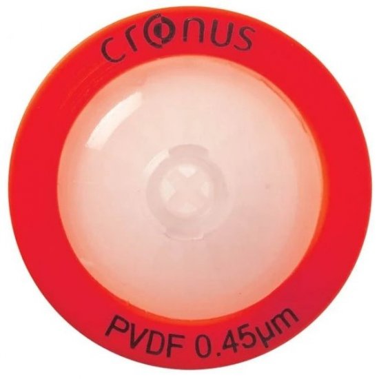 QLA 0.45 um Cronus Syringe Filters, PVDF, 13mm diameter, Colour-coded Red (Bag/1000) - FFPV1345-1000 - Click Image to Close