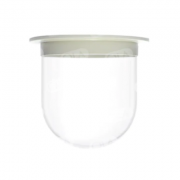 QLA 500mL Clear Glass Vessel with Plastic Rim, Serialised - GLA500-UNP