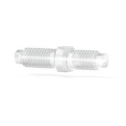 Upchurch Scientific PCTFE Male Vacutight Union, 61.3 uL, 1/4-28 Flat-Bottom, 1.60 mm Thru-hole, Clear, Single - P-645