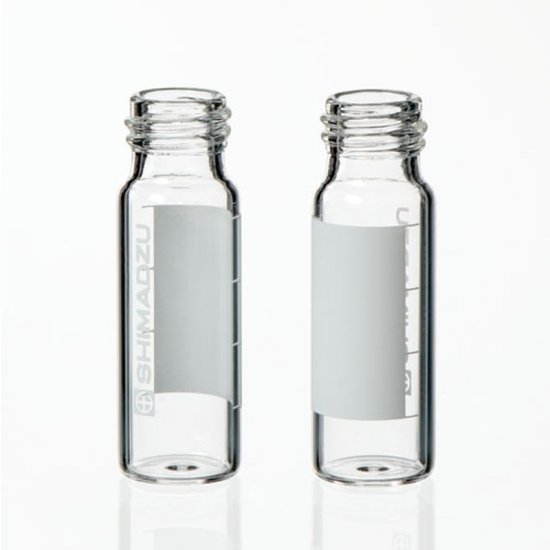 Shimadzu Vials, 4Ml Clear Glass Screw Top Vial W/ Cap & Septa, 13mm Pp Screw Cap, Silicone/Ptfe, 1000/Pk - 220-97331-40 - Click Image to Close