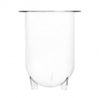 QLA 1000mL Clear Plastic Footed Vessel, Distek compatible - PLA900-DK (3350-0095)