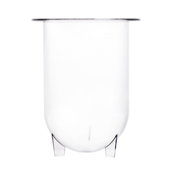 QLA 1000mL Clear Plastic Footed Vessel, Distek compatible - PLA900-DK (3350-0095) - Click Image to Close