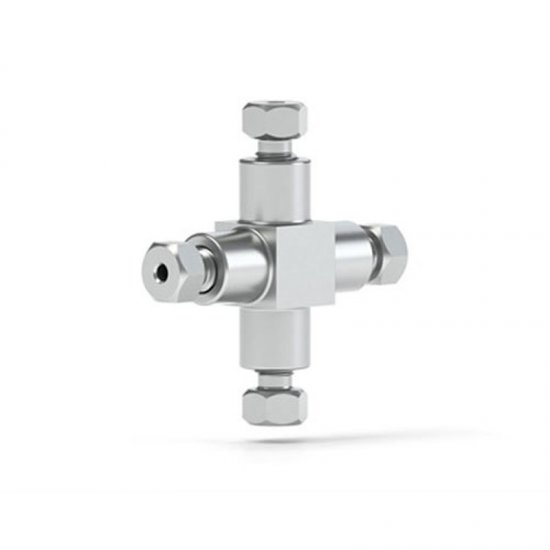 Shimadzu Stainless Steel Cross And Fittings For 1/16" Tubing - 220-91522-20 - Click Image to Close