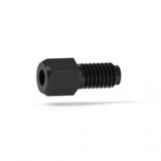 Upchurch Scientific SealTight Nut/Ferrule Short Fitting for 1/16 inch OD Tubing, 10-32 Coned, 1/4 inch Hex, PEEK, Black, Single - F-193