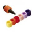 VICI Jour Colour-Sleeve Fingertight Adapters for 1/4" Hex-head Nuts, Natural, 10/Pkg - JR-55080-10