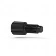 Upchurch Scientific Plug for 1/4-28 Flat-Bottom Ports, Standard Knurl, Delrin, Black, Single - P-309