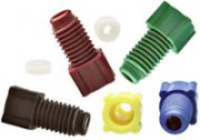 VICI Jour Polypropylene Colour-Coded Flanged Nuts, Yellow, 1/8", 10/pkg - JR-202144-10