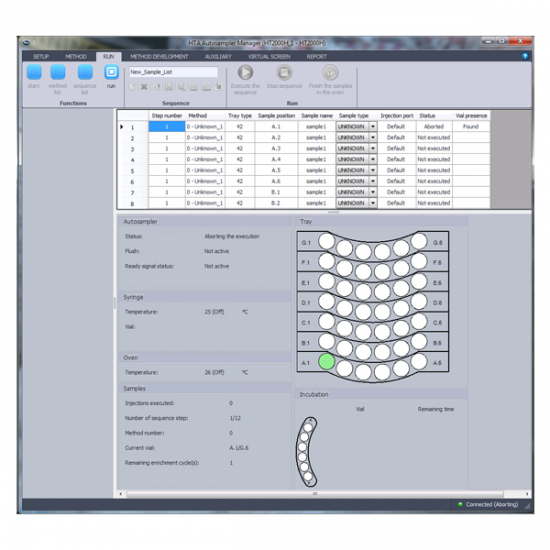 HTA Autosampler Manager Software for HTA Instruments - Click Image to Close