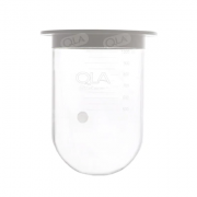 QLA 1000mL Clear Glass UltraCenter Precision Vessel with Plastic Rim, Agilent/Vankel/Distek/Hanson compatible, Serialised - ASTM900-UNP