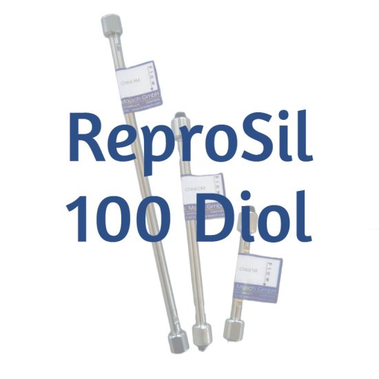 Dr. Maisch ReproSil 100 Diol Analytical HPLC Column, 5 µm, 100 Å, 4 x 250 mm, 1/Pk - R15.D6.S2504 - Click Image to Close