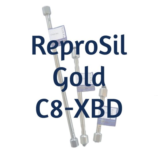 Dr. Maisch ReproSil Gold 100 C8-XBD Analytical HPLC Column, 5 µm, 100 Å, 4 x 60 mm, 1/Pk - G15.8X.S0604 - Click Image to Close