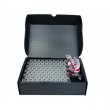Shimadzu 20.0 ml headspace vial with magnetic Bi-metal Cap, silver and red, 8.0 mm centre hole - 961-10010-31