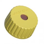 accroma Screw cap yellow incl Septa PTFE 100pcs - AS-Accroma-SC-YW