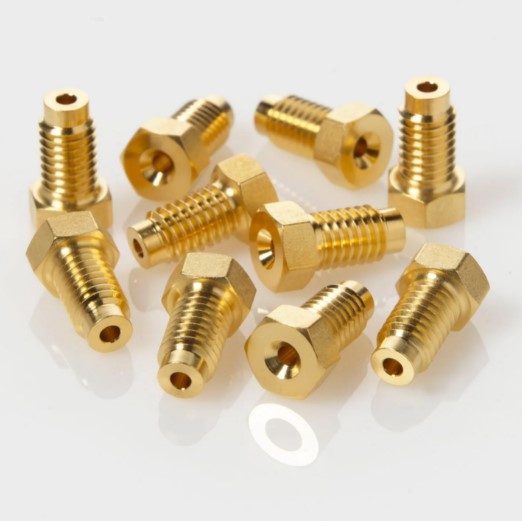 CTS Sciencix 1/4" Short Comp. Screw (Gold-Plated), Waters Compatible, 10/pk - 11-2525, 700002634 - Click Image to Close