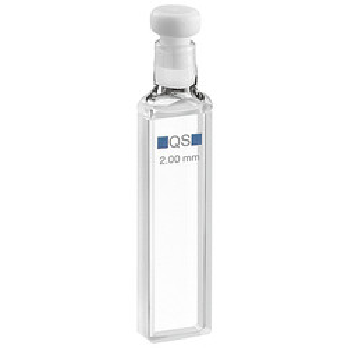 Hellma 110-QS Macro Absorption Cell with stopper, Quartz SUPRASIL Glass, 200-2500 nm, 700 ul, 2 mm Light Path, 1/Pk - 110-2-40 - Click Image to Close