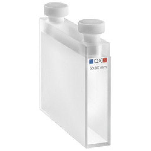 Hellma 110-QX Macro Absorption Cell with 2 stoppers, Quartz SUPRASIL 300 Glass, 200-3500 nm, 17500 ul, 50 mm Light Path, 1/Pk - 110-50-46 - Click Image to Close