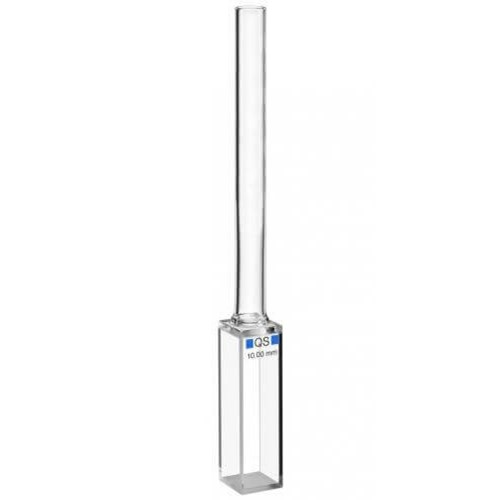 Hellma 220-QS Macro Absorption Cell with Tube, Quartz SUPRASIL Glass, 200-2500 nm, 3500 ul, 10 mm Path Length, 1/Pk - 220-10-40 - Click Image to Close