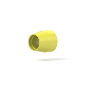 Upchurch Scientific Flangeless Ferrule for 1/8 inch OD Tubing, 1/4-28 Flat-Bottom, Tefzel EFTE, Yellow, Single - P-300 - Click Image to Close