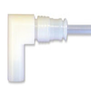 PerkinElmer Elbow adapter, PFA, for Optima 2000/4000/5000 - Joins ESI cyclonic spray chamber to ESI injector. - N0777425 - Click Image to Close