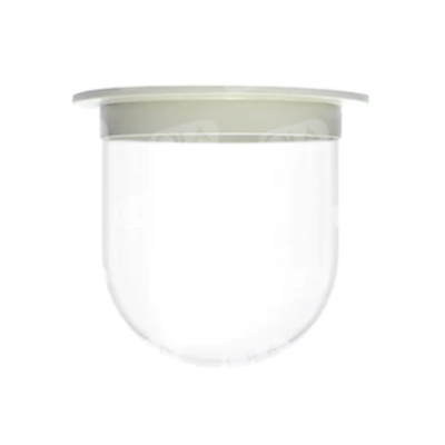 QLA 500mL Clear Glass Vessel with Plastic Rim, Serialised - GLA500-UNP - Click Image to Close