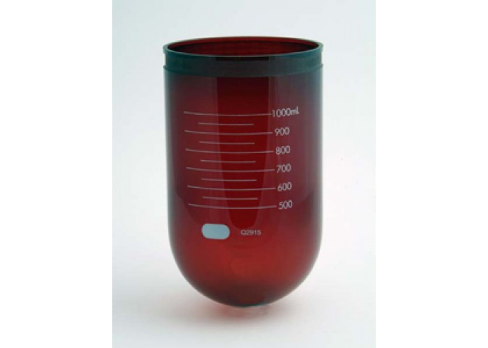 QLA Amber TruCenter Glass Vessel, 1000ml, V-series VanKel Compatible - GLA9AM-VK (12-5020) - Click Image to Close