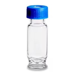 Waters LCGC Certified Clear Glass 12 x 32 mm Screw Neck Max Recovery Vial with Cap and PTFE/Silicone Septum, 2 mL Volume, 100/pk - 186000326C - Click Image to Close