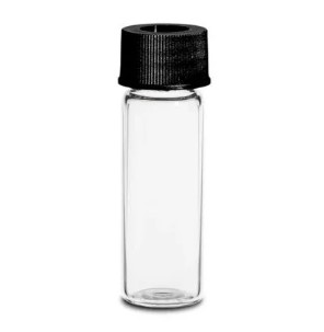 Waters Deactivated Clear Glass 15 x 45 mm Screw Neck Vial, with Cap and PTFE/Silicone Septum, 4 mL Volume, 100/pk - 186000838DV - Click Image to Close